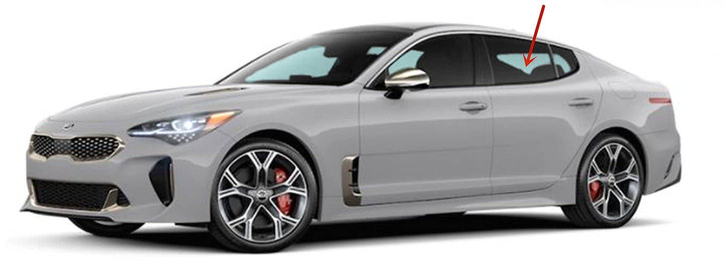 OEM Driver Left Side Rear Door Window Door Glass Compatible with Kia Stinger 2018-2022 Models
