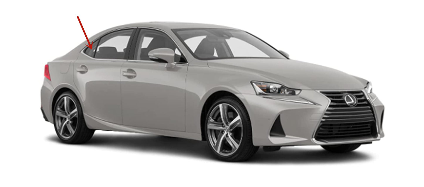 Passenger Right Side Rear Vent Window Vent Glass Compatible with Lexus IS250 2014-2017 / IS350 2014-2020 / IS200t 2016-2017 / IS300 2016-2020 4 Door Sedan Models