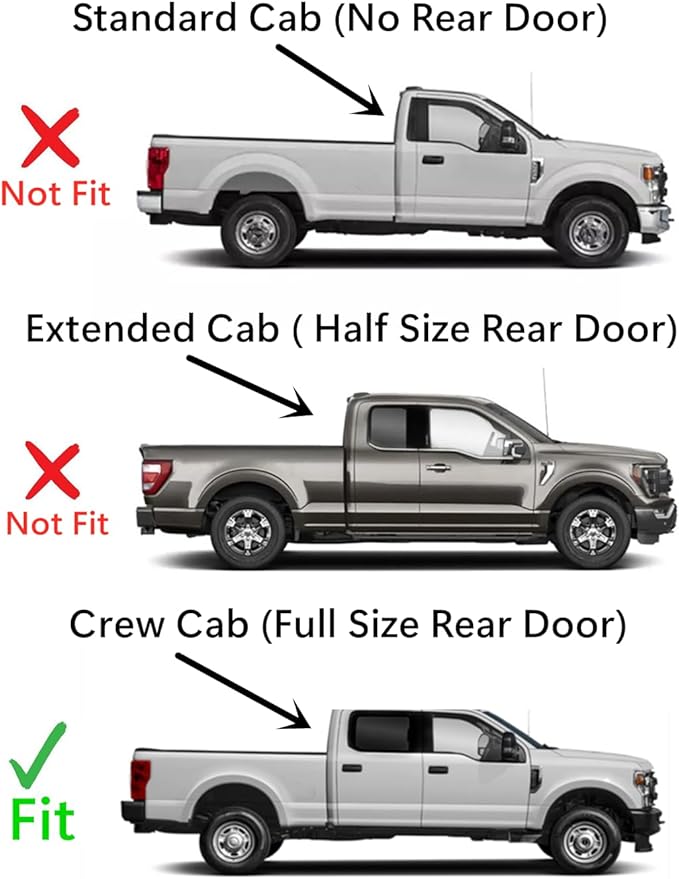 Ford F150 F250 F350 F450 F550 4 Door Crew Cab Rear Door Window Glass 2015-2022