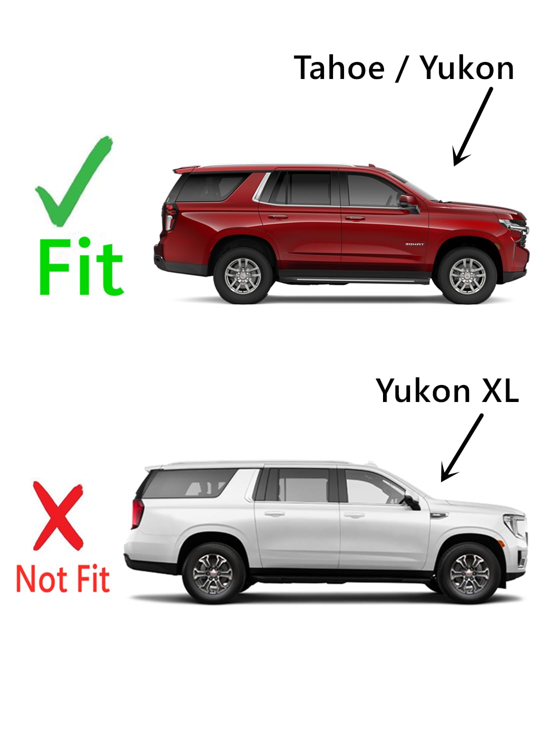 Passenger Right Side Quarter Window Quarter Glass Compatible with Chevrolet Tahoe / GMC Yukon 2021-2025 Models (Not For Yukon XL)