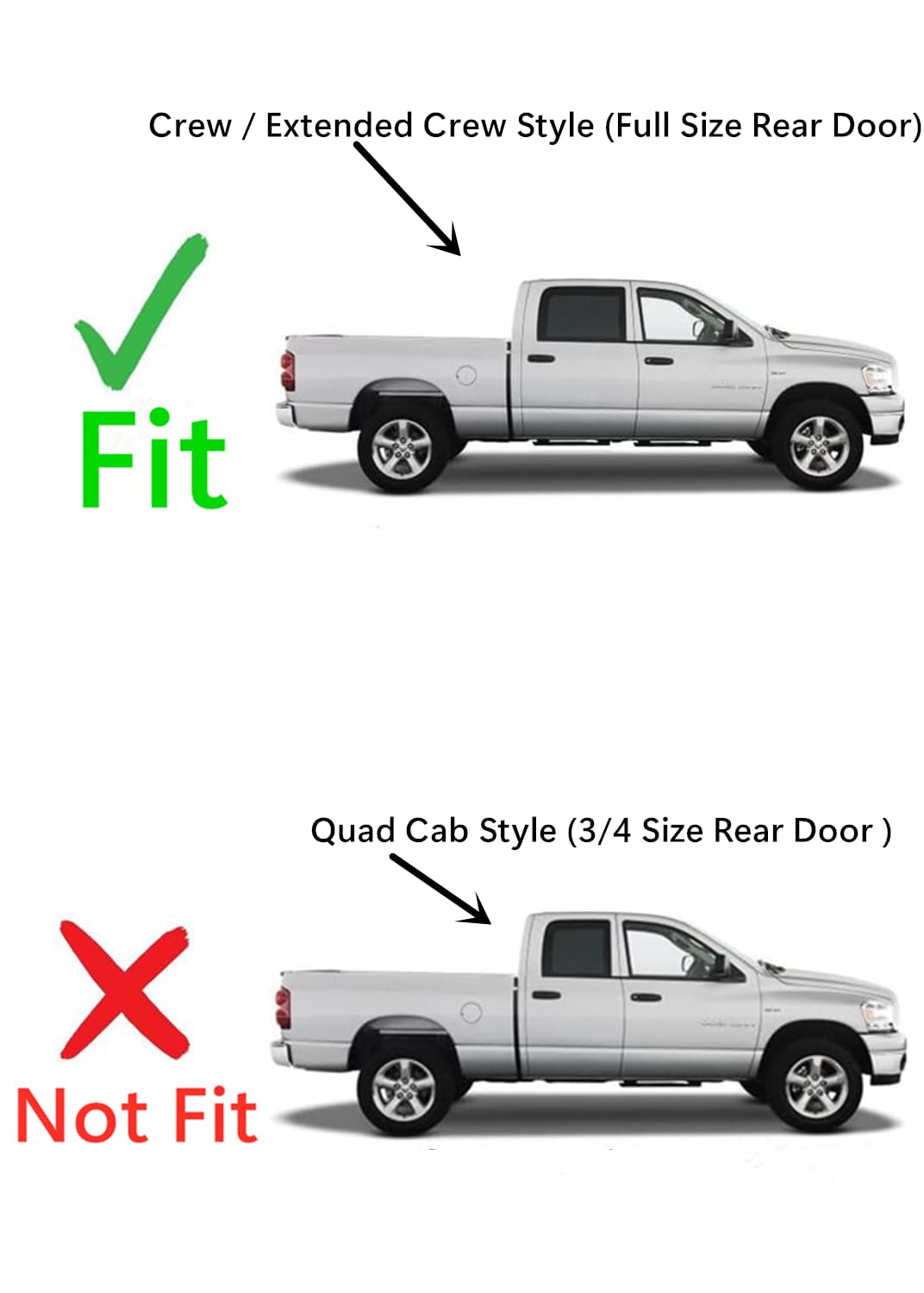 Passenger Right Side Rear Door Window Glass Compatible with Dodge Ram 1500 2009-2018 & 1500Classic 2019-2024 & 2500 3500 2010-2025 & 3500Cab/Chs 4500 5500 2011-2025 4-Door Crew/Extended Crew Pickups