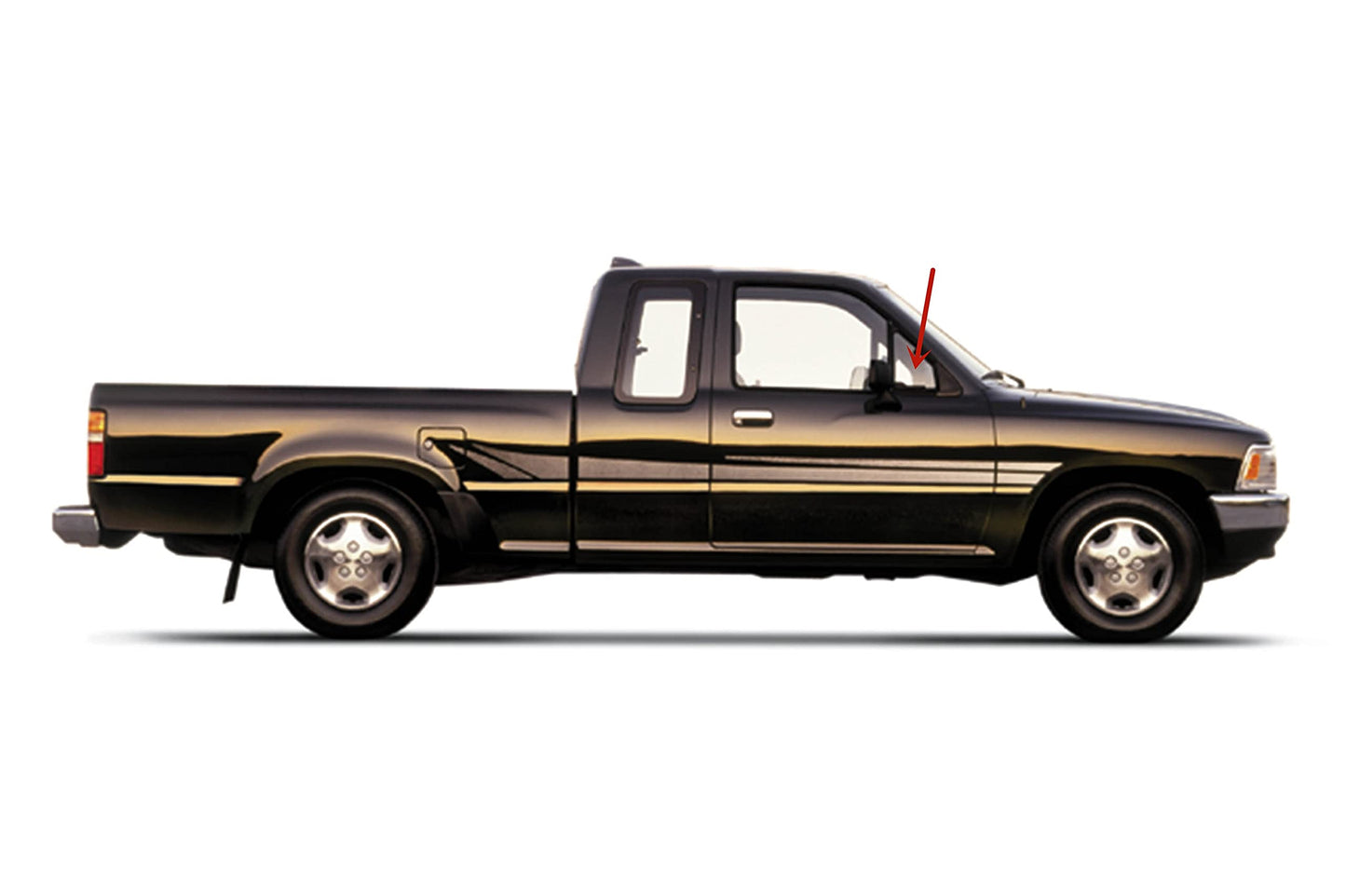 Passenger Right Side Front Vent Window Vent Glass Compatible with Toyota Pickup 1989-1995 / 4Runner 2 Door Utility 1990-1991 Models