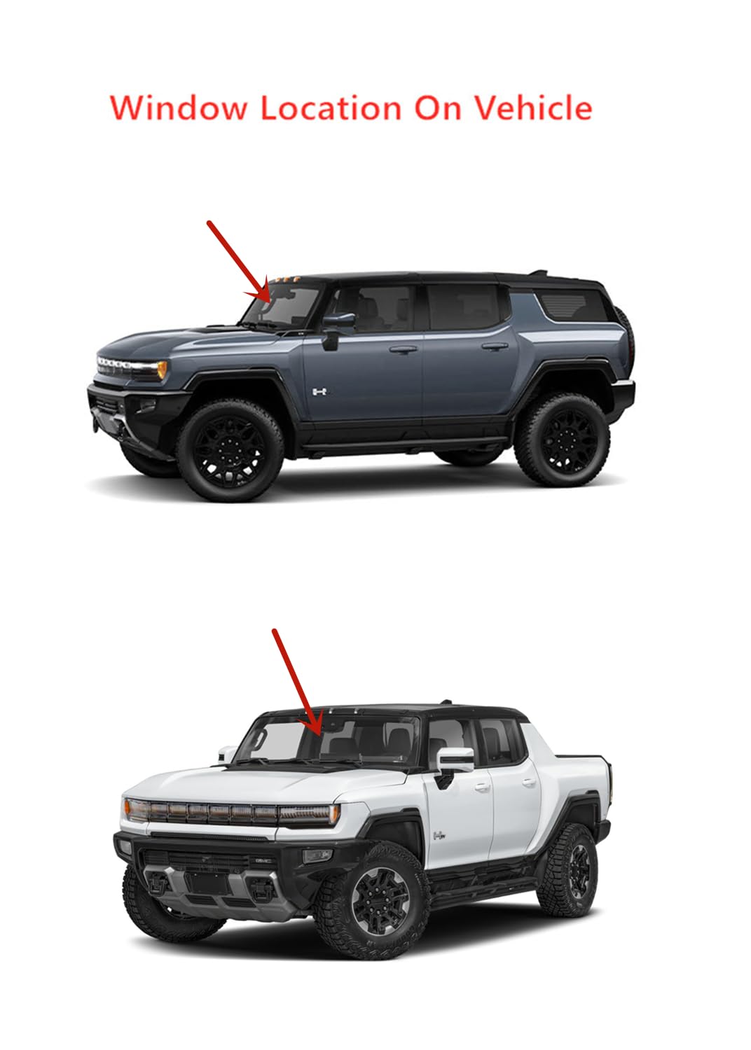 Laminated Front Windshield Window Glass Compatible with GMC HUMMER EV Pickup SUV 2022-2025 Models