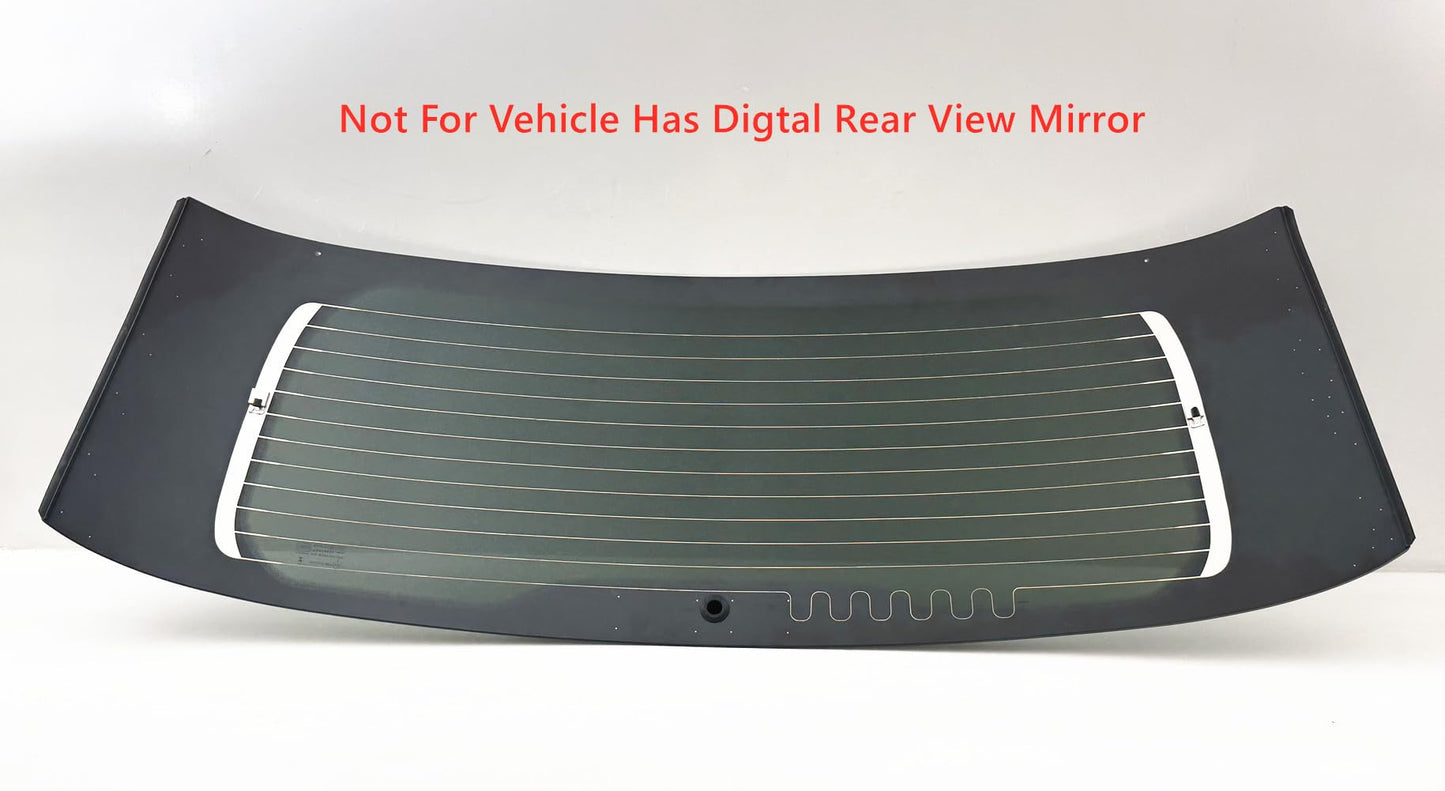 Heated Rear Back Tailgate Liftgate Window Back Glass Compatible with Jeep Grand Cherokee L (Longe Wheel Base) 2021-2025 Models (Not For Vehicle Has RearView Mirror)