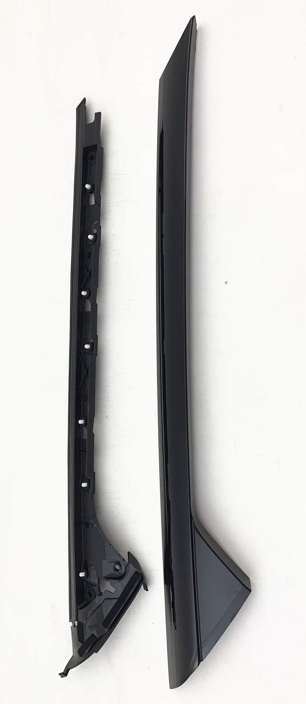 Driver Left Side?Inner & Outer Complete Set Front Windshield Pillar Molding Compatible with Ford Explorer?2011-2019 Models