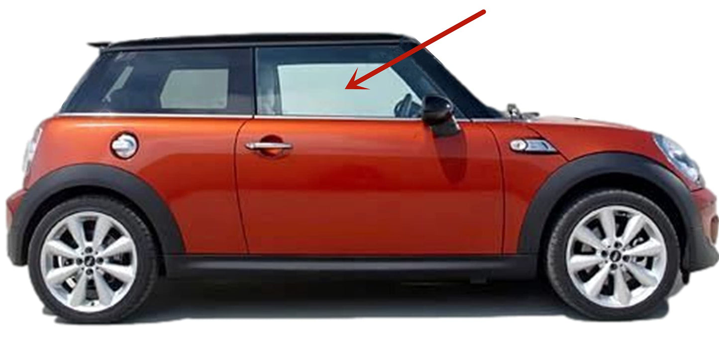 Passenger Right Side Door Window Door Glass Compatible with Mini Cooper 2 Door Hatchback 2007-2015 Models / 2 Door Convertible 2008-2015 Models