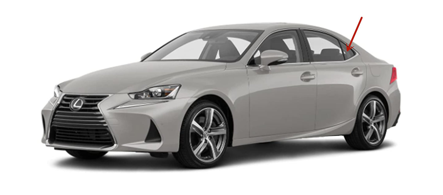 Driver Left Side Rear Vent Window Vent Glass Compatible with Lexus IS250 2014-2017 / IS350 2014-2020 / IS200t 2016-2017 / IS300 2016-2020 4 Door Sedan Modles