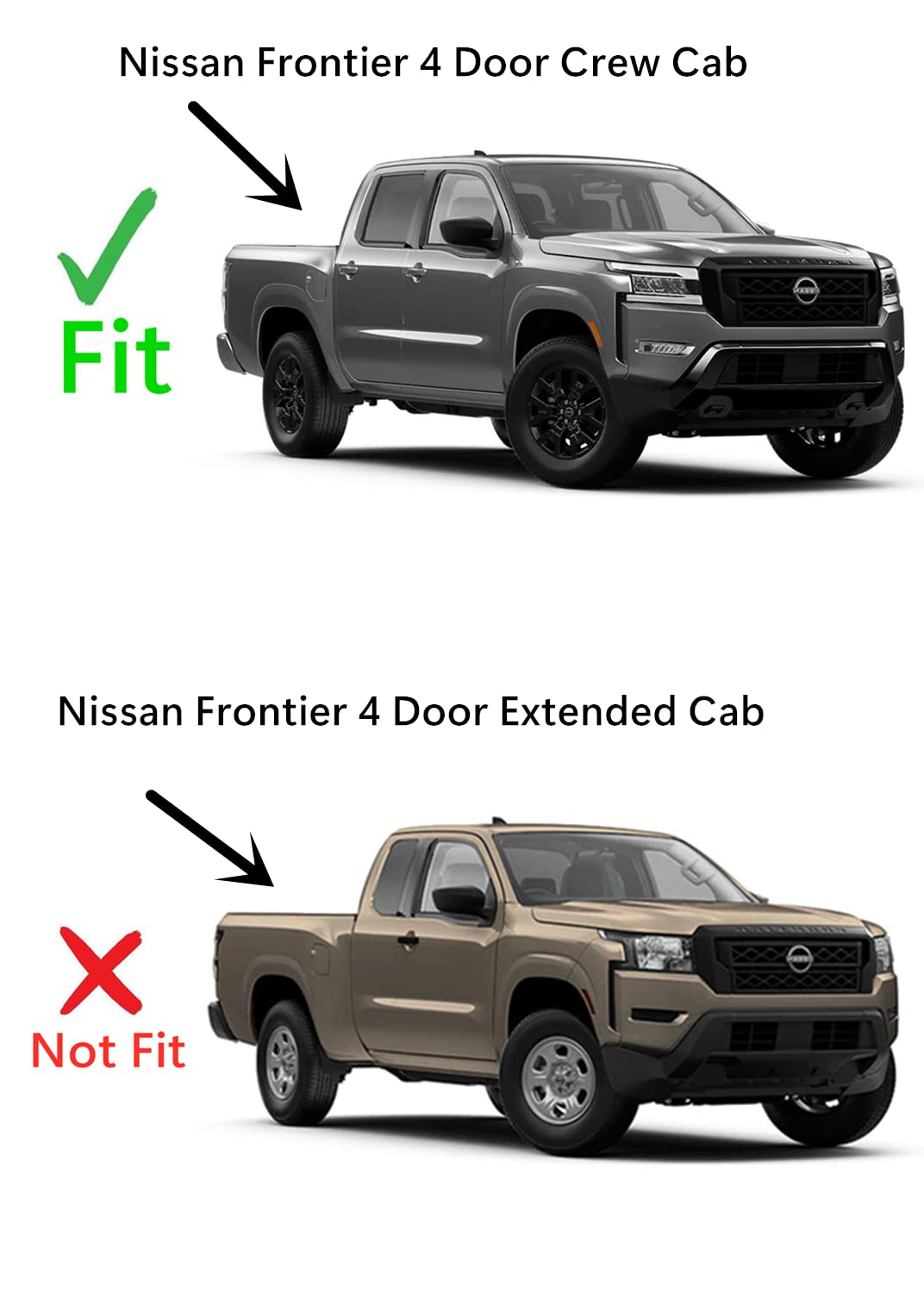 Tempered Factory Privacy Tinted Passenger Right Side Rear Door Window Door Glass Compatible with Nissan Frontier 4 Door Crew Cab Pickup 2022-2025 Model