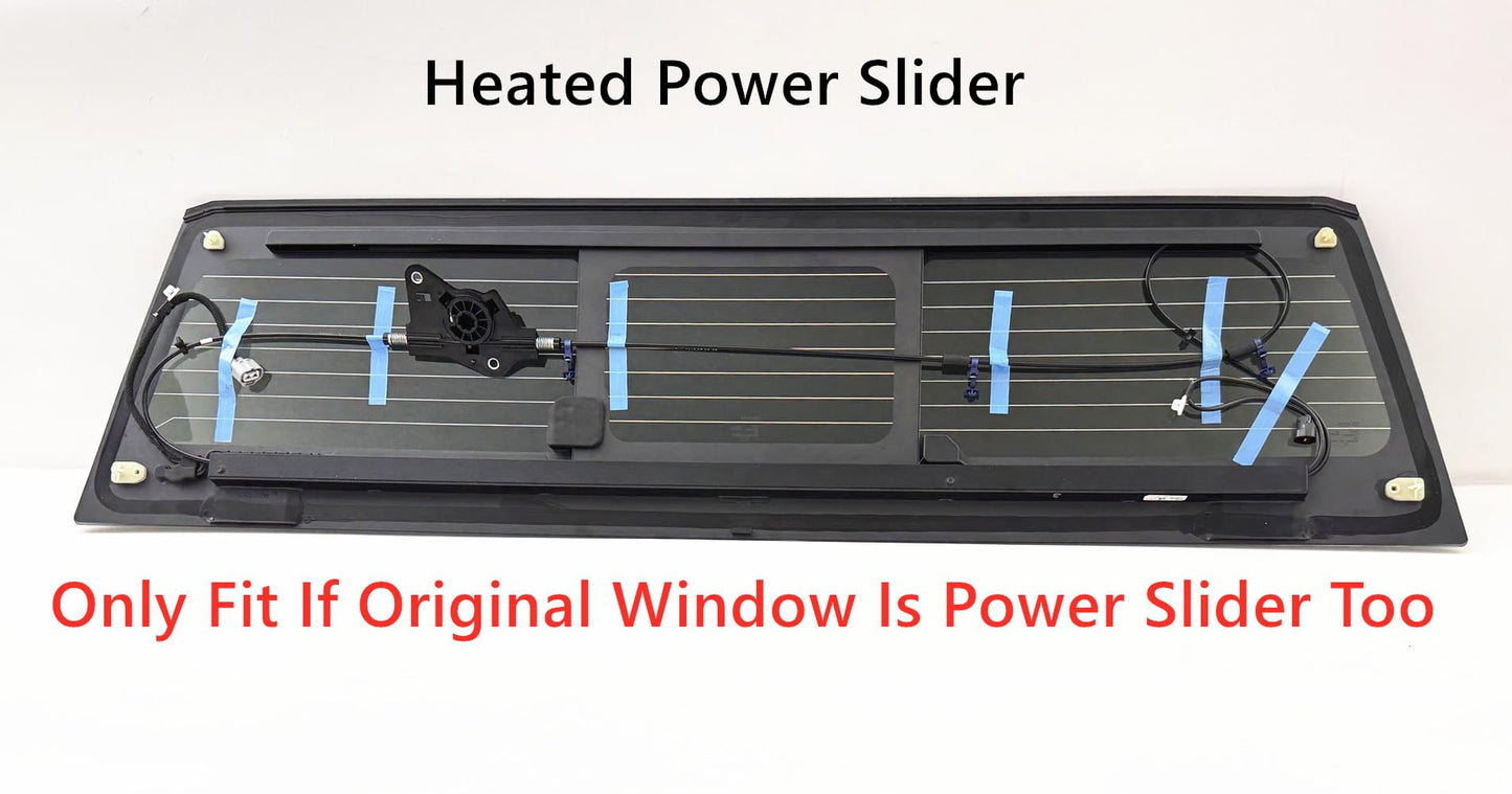 OEM Heated Power Style Back Slider Window Back Glass Compatible with Toyota Tacoma Pickup 2024-2025 Models