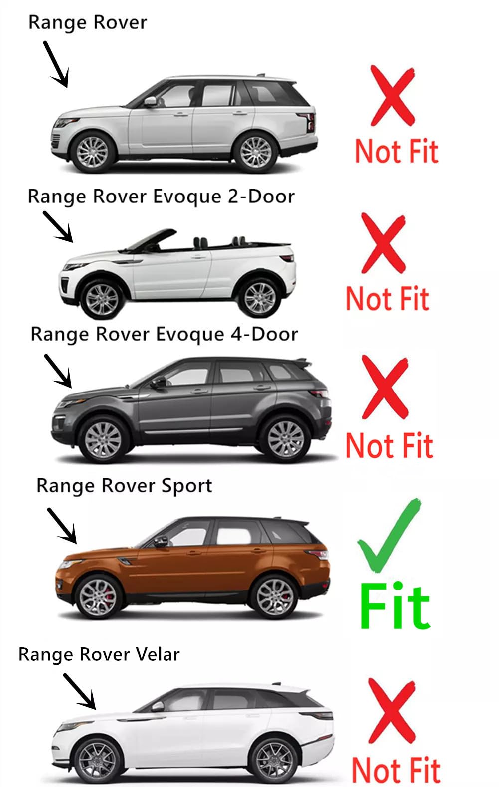 Tempered Driver Left Side Rear Door Window Glass Compatible with Range Rover Sport 2014-2022 Models