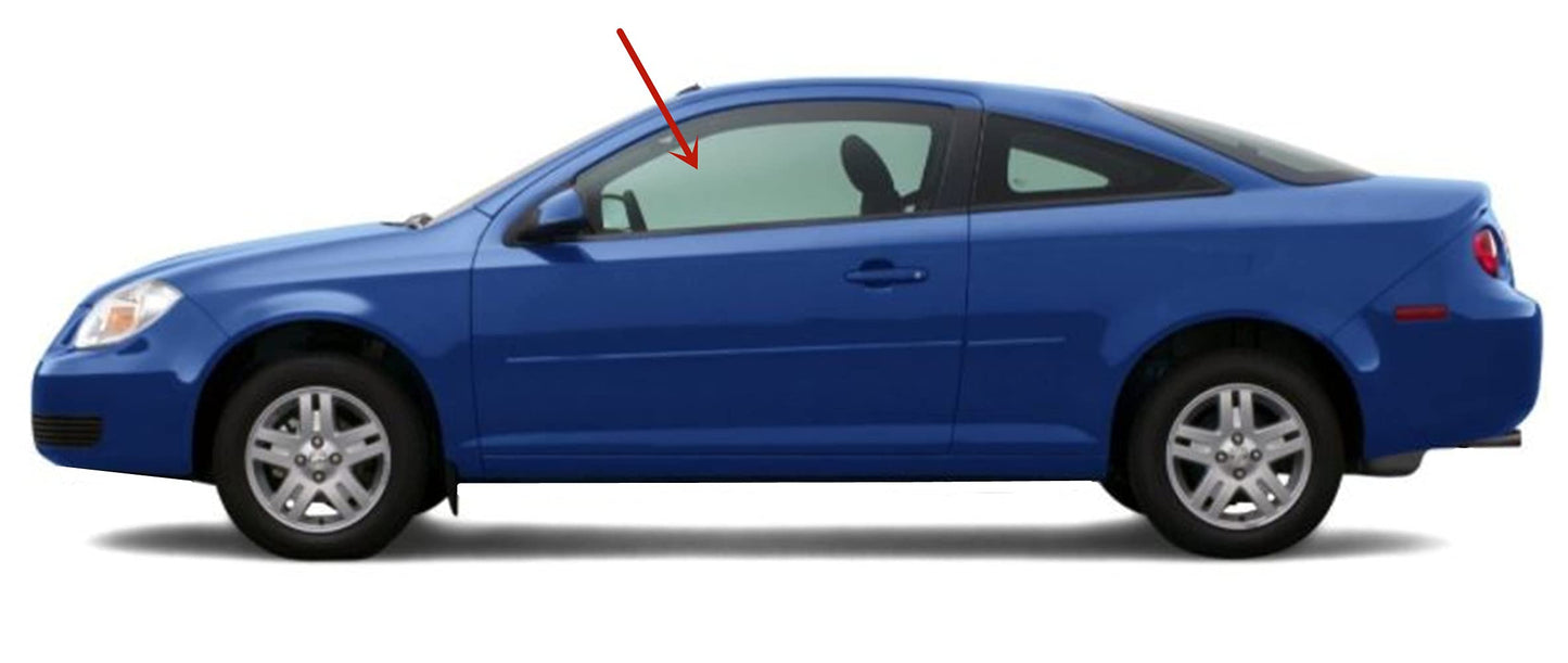 Driver Left Side Door Window Door Glass Compatible with Chevrolet Cobalt/Pontiac G4/Pontiac G5 2005-2011 2 Door Coupe Models