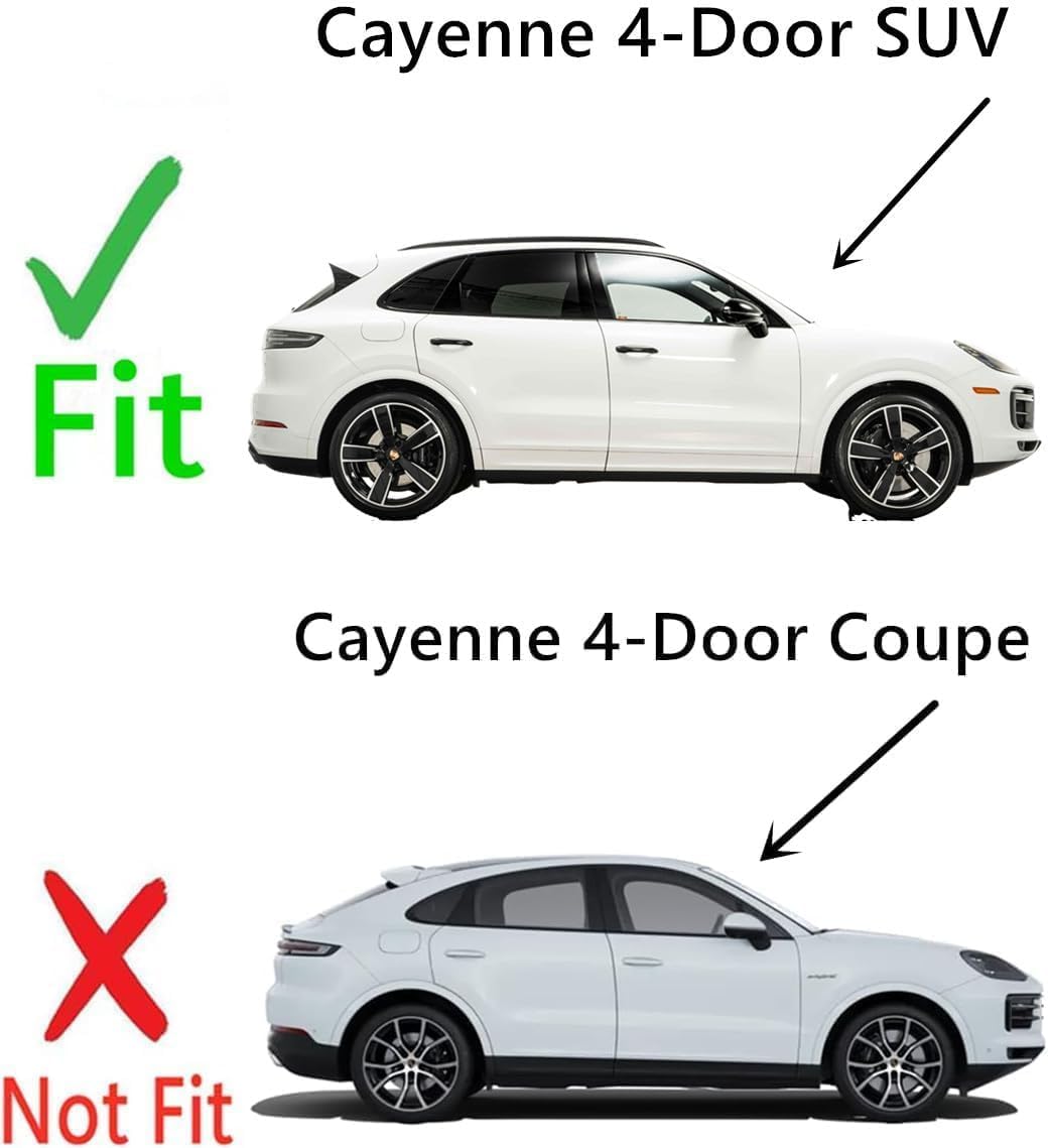 Tempered Passenger Right Side Rear Door Window Glass Compatible with Porsche Cayenne SUV 2019-2024 Models (Not For Coupe)