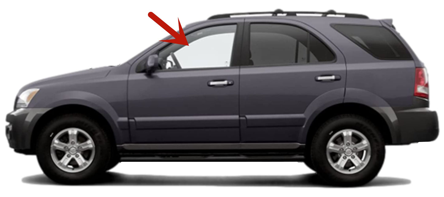 Driver Left Side Front Door Window Door Glass Compatible with Kia Sorento 2003-2010 Models