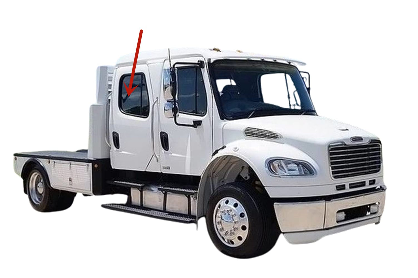 Passenger Right Side Rear Door Window Door Glass Compatible with Freightliner Business Class M2 2003-2025 4-Door Models