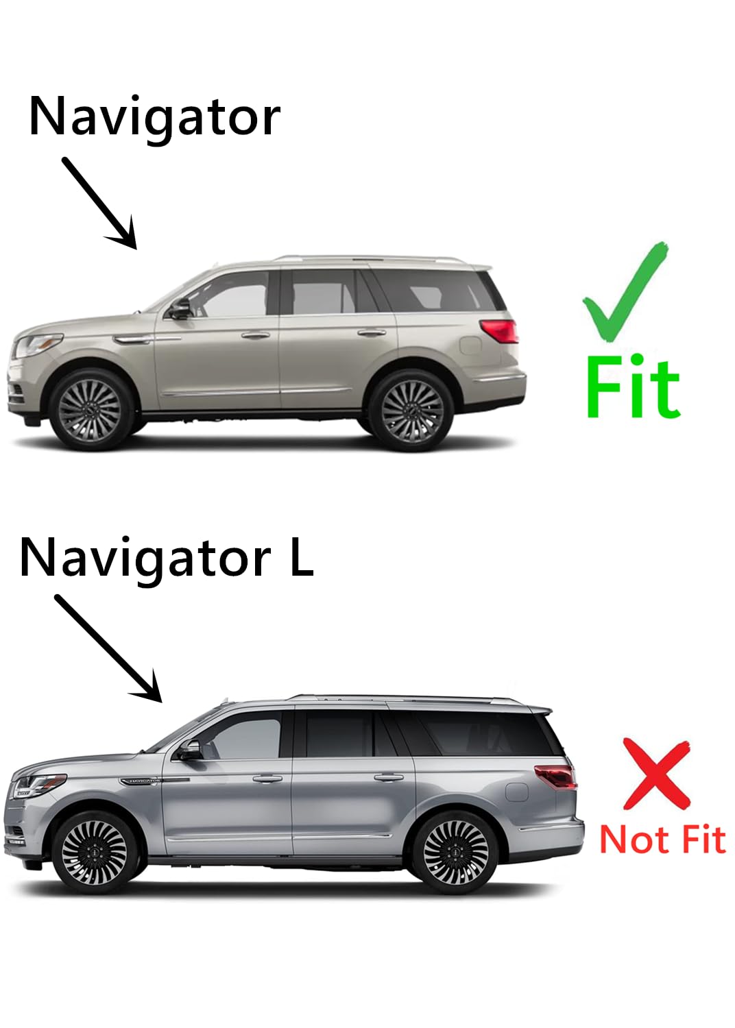 Driver Left Side Rear Quarter Window Quarter Glass Compatible with Lincoln Navigator Short Wheel Base 2018-2024 Models