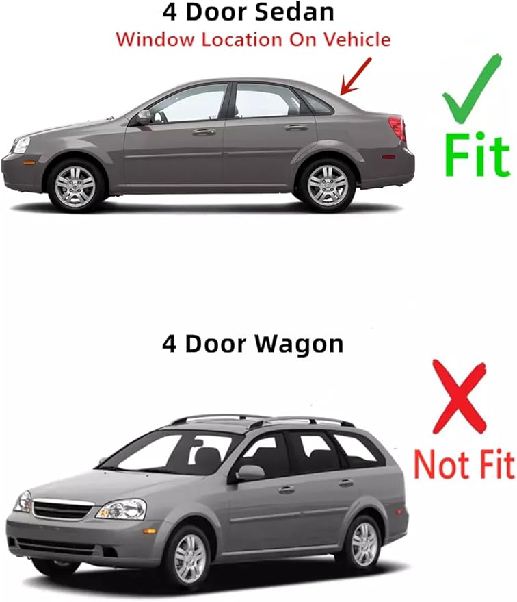 Heated Back Window Back Glass Compatible with Suzuki Forenza 4 Door Sedan 2004-2008 Models