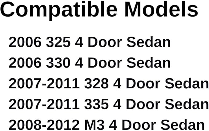 Back Window Back Glass Compatible with BMW 325i 325xi 328i 328xi 330i 330xi 335d 335i 335xi 2006-2011 Models/BMW M3 2008-2012 4 Door Sedan Models