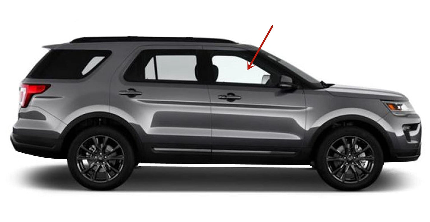 OE W/Logo Laminated Passenger Right Side Front Door Window Door Glass Compatible with Ford Explorer 2011-2019 Models
