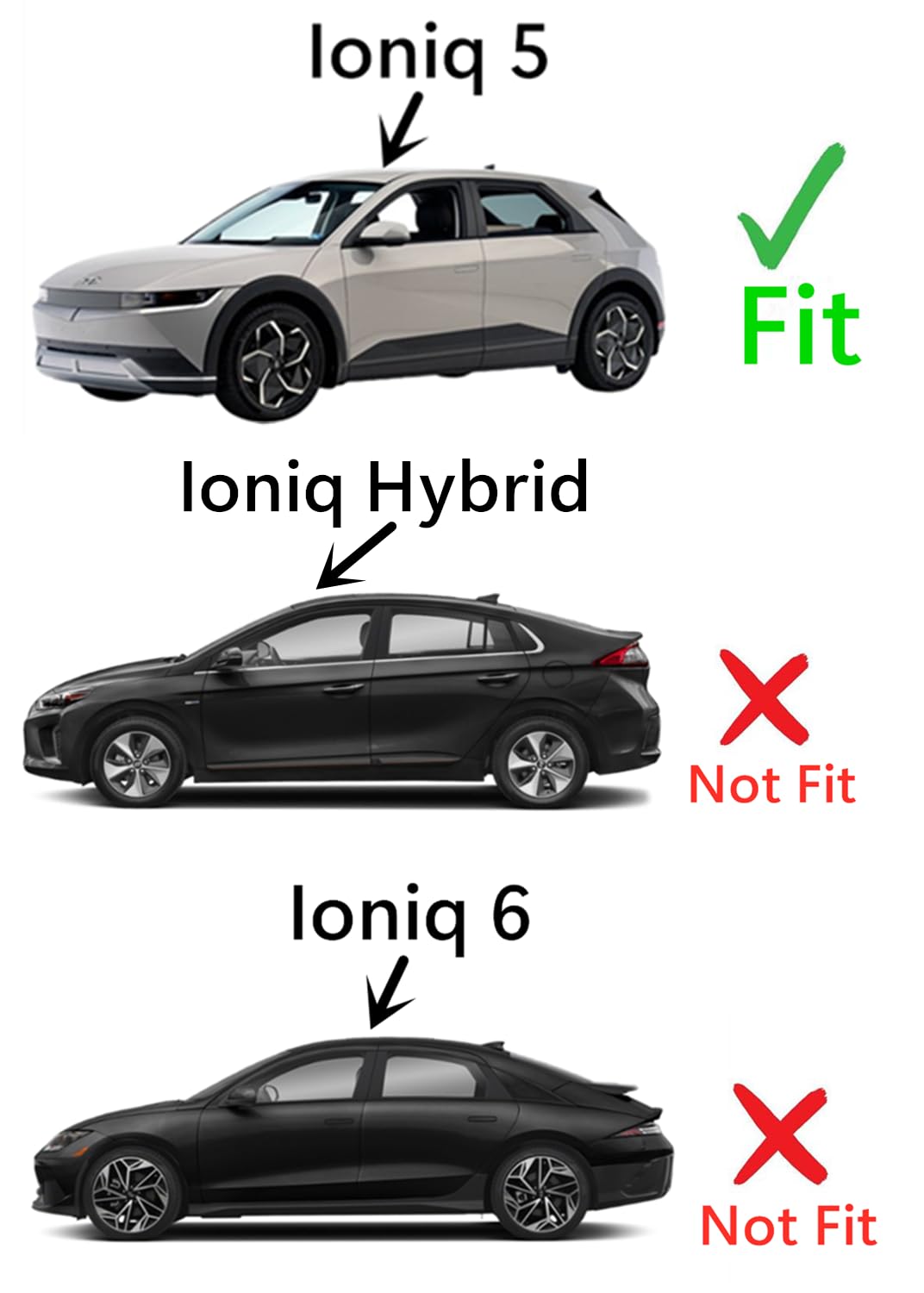 Heated Rear Back Window Back Glass Compatible with Hyundai Ioniq 5 2022-2024 Models