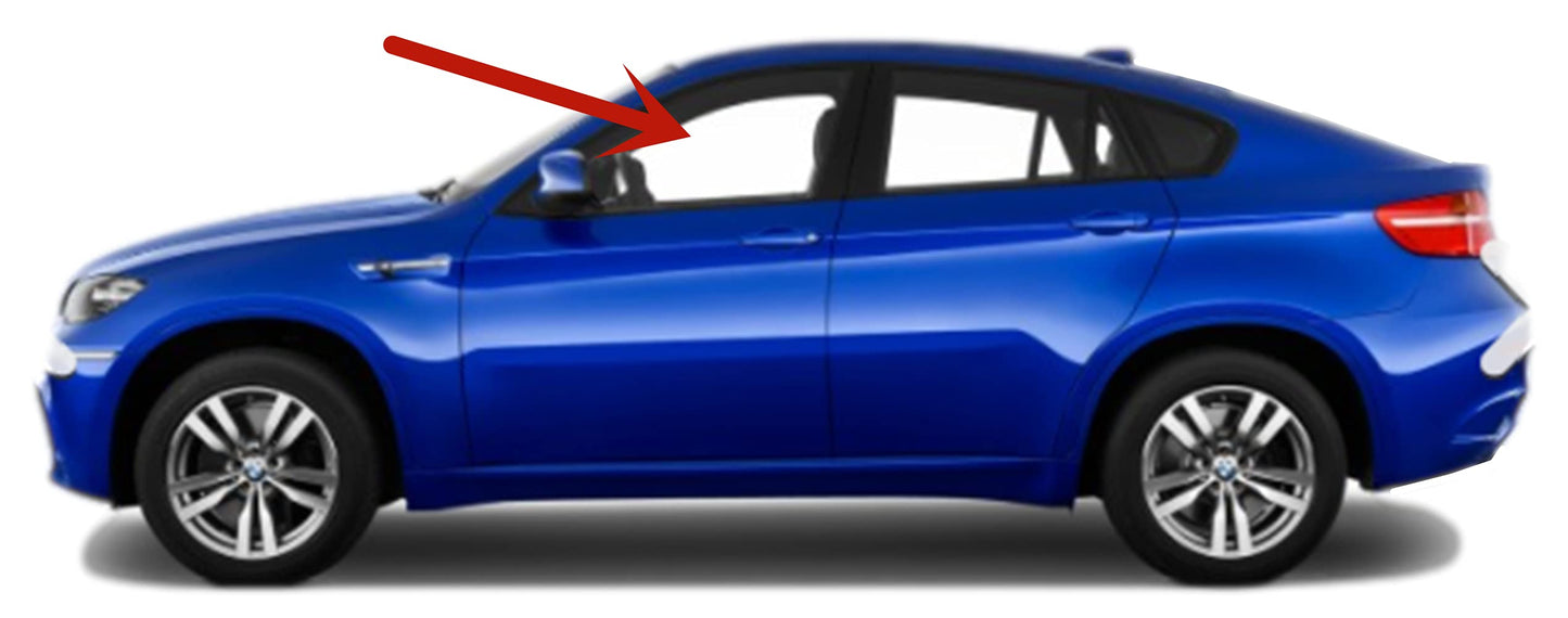 Driver Left Side Front Door Window Door Glass Compatible with BMW X6 2008-2014 Models