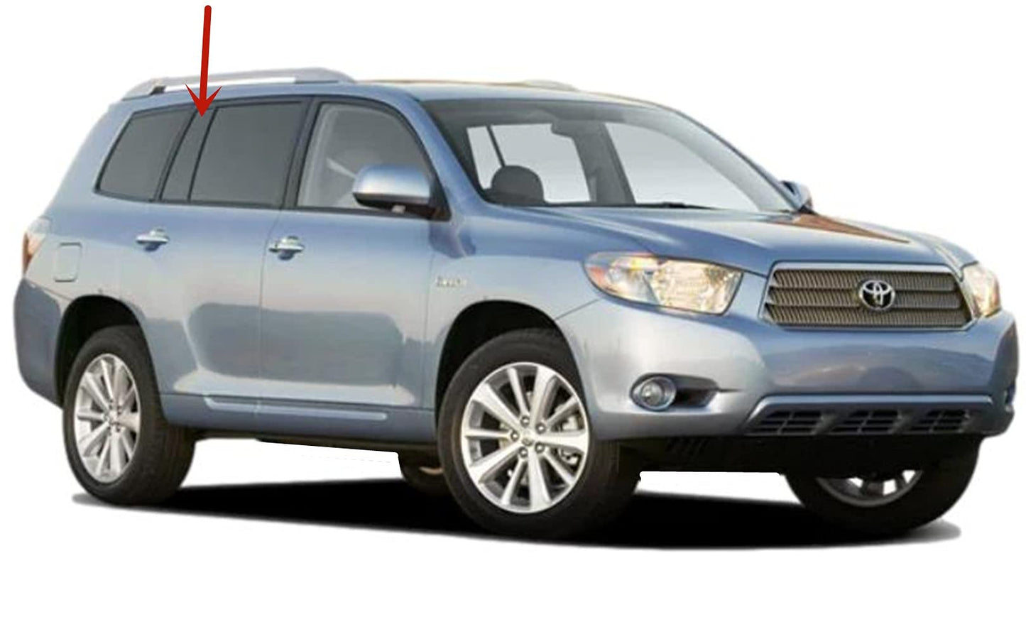 Passenger Right Side Rear Vent Window Vent Glass Compatible with Toyota Highlander 2008-2013 Models