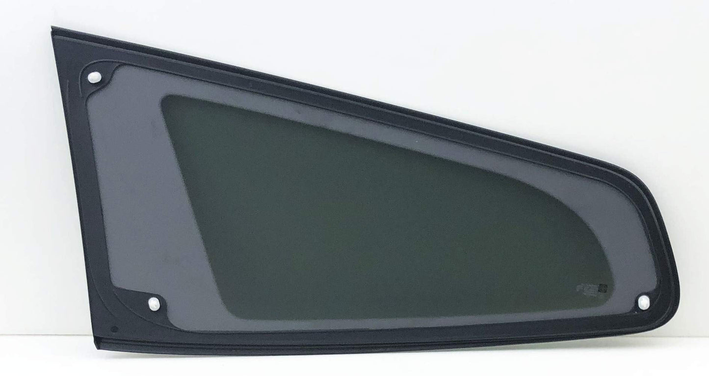 Partial Chrome Style Passenger Right Side Rear Quarter Window Quarter Glass Compatible with Chevrolet Traverse 2009-2017 Models