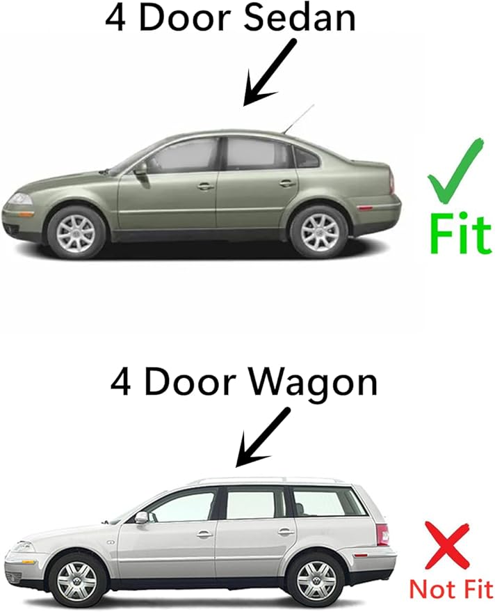 Heated Rear Back Window Back Glass Compatible with Volkswagen Passat 4 Door Sedan 1998-2005 Models