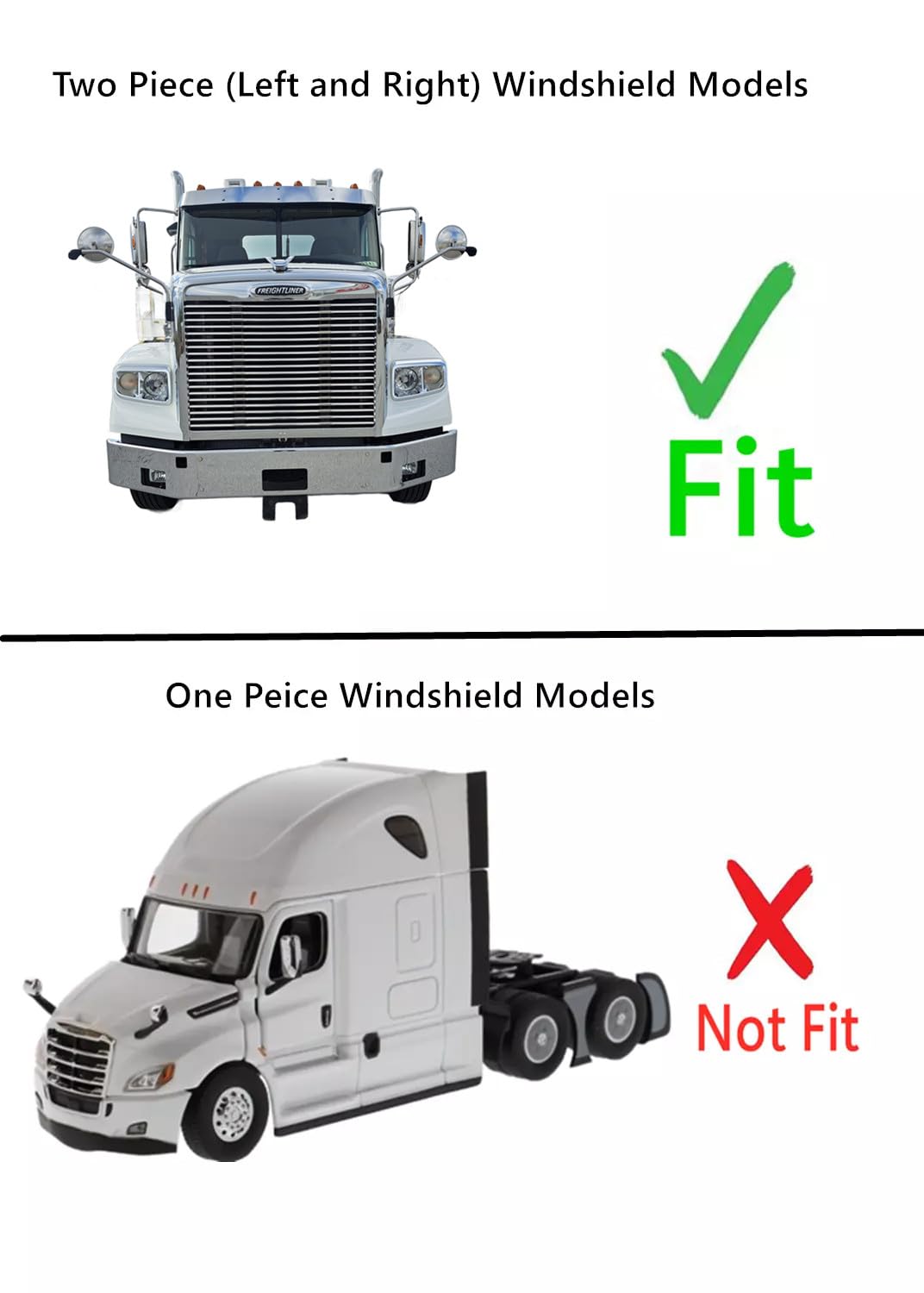 Laminated Passenger Right Side Front Windshield Window Glass Compatible with Freightliner Coronado Columbia 122SD 2012-2022 Models