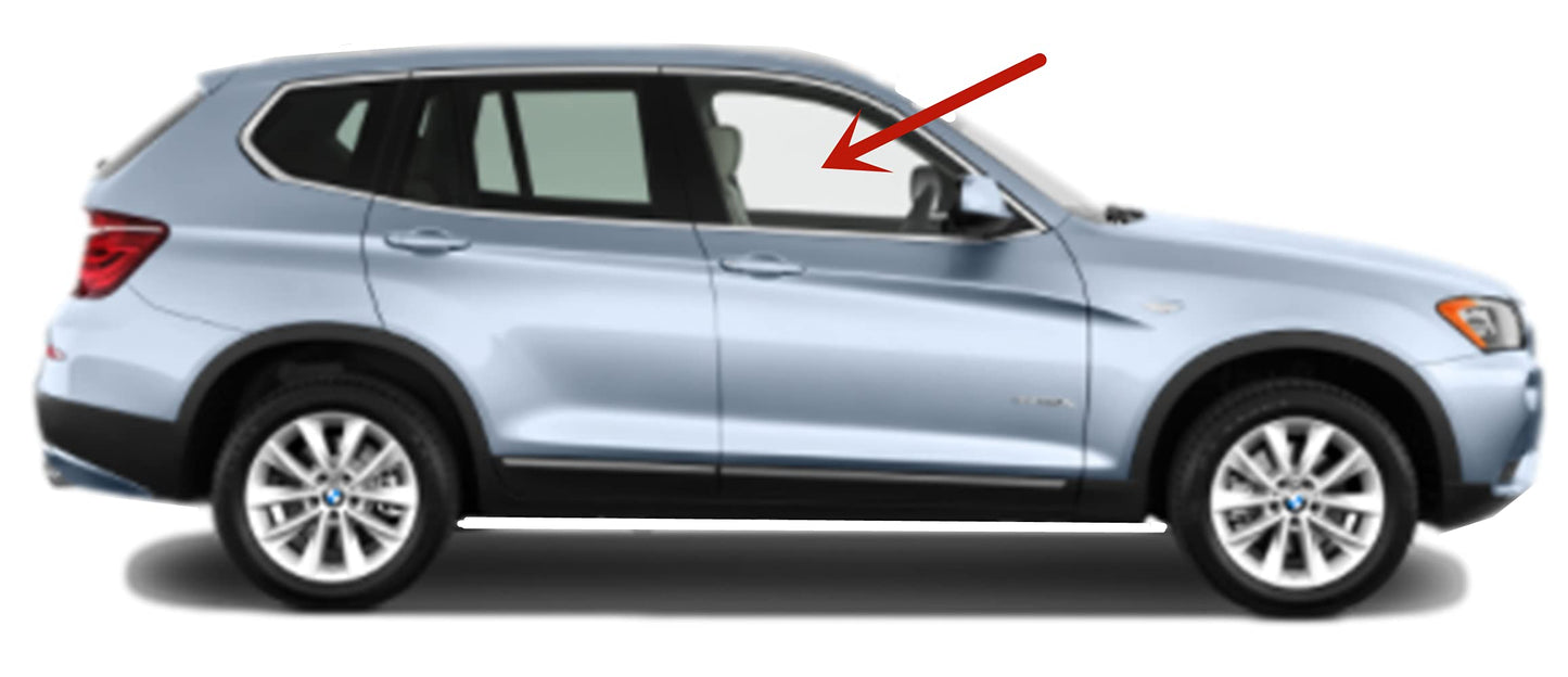 Passenger Right Side Front Door Window Door Glass Compatible with BMW X3 2011-2012 Models