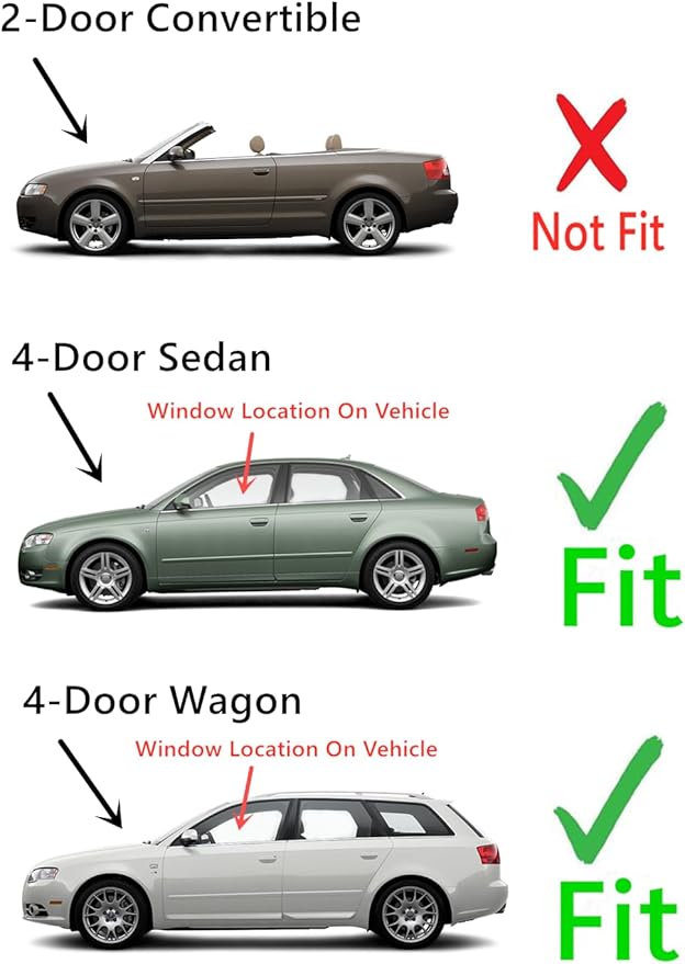 Driver Left Front Door Window Door Glass Compatible with Audi A4 2002-2008 / S4 2004-2008 / RS4 2006-2008 4 Door Models