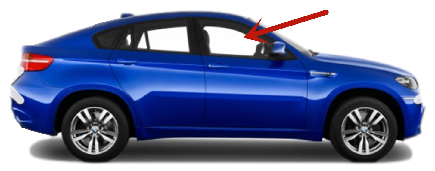 Passenger Right Side Front Door Window Door Glass Compatible with BMW X6 2008-2014 Models