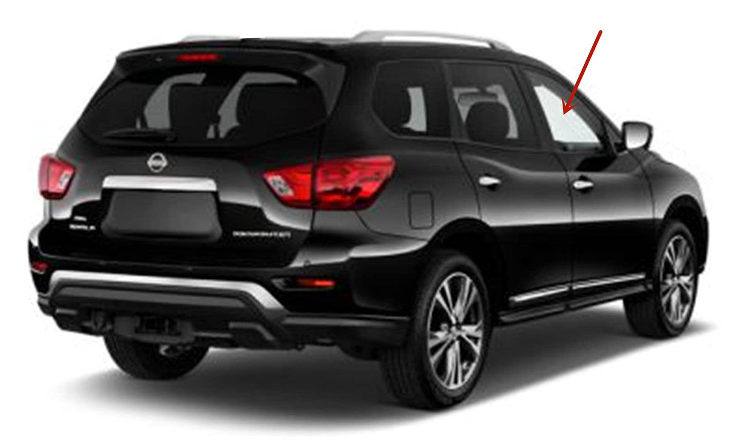 Passenger Right Side Front Door Window Door Glass Compatible with Nissan Pathfinder 2013-2020 Models