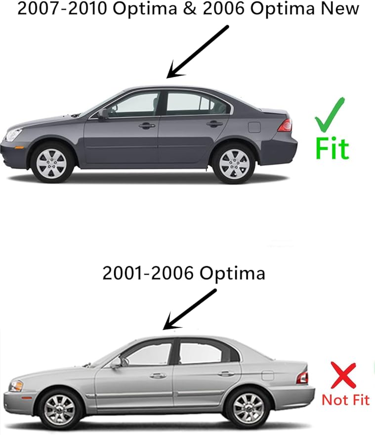 Heated Rear Back Window Back Glass Compatible with Kia Optima 2007-2010 Models (Also Fit 2006 Optima New Style)