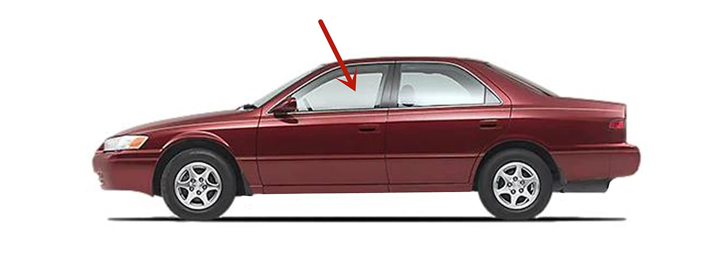 Driver Left Side Front Door Window Door Glass Compatible with Toyota Camry 1997-2001 Models
