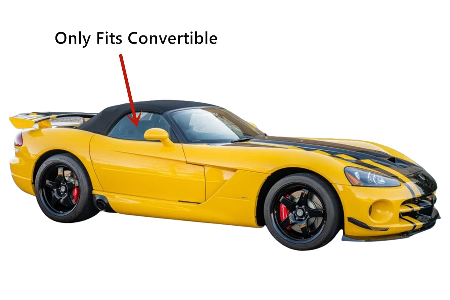 Passenger Right Side Door Window Door Glass Compatible with Dodge Viper 2 Door Convertible 2003-2011 Models