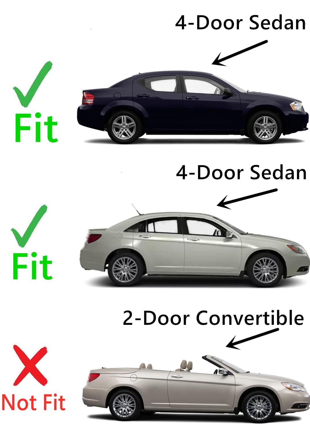 Laminated Passenger Right Side Front Door Window Door Glass Compatible with Chrysler 200/ Dodge Avenger 4-Door Sedan 2011-2014 Models