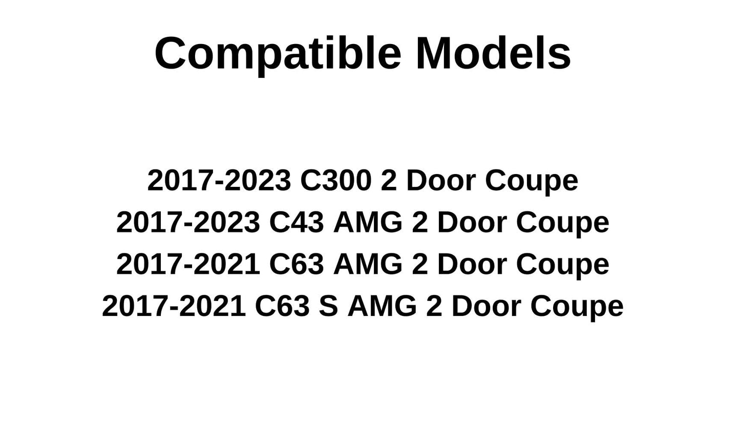 Tempered Passenger Right Side Door Window Door Glass Compatible with Mercedes Benz C300 C43AMG 2-Door Coupe 2017-2023 / C63AMG C63AMG S 2-Door Coupe 2017-2021 Models