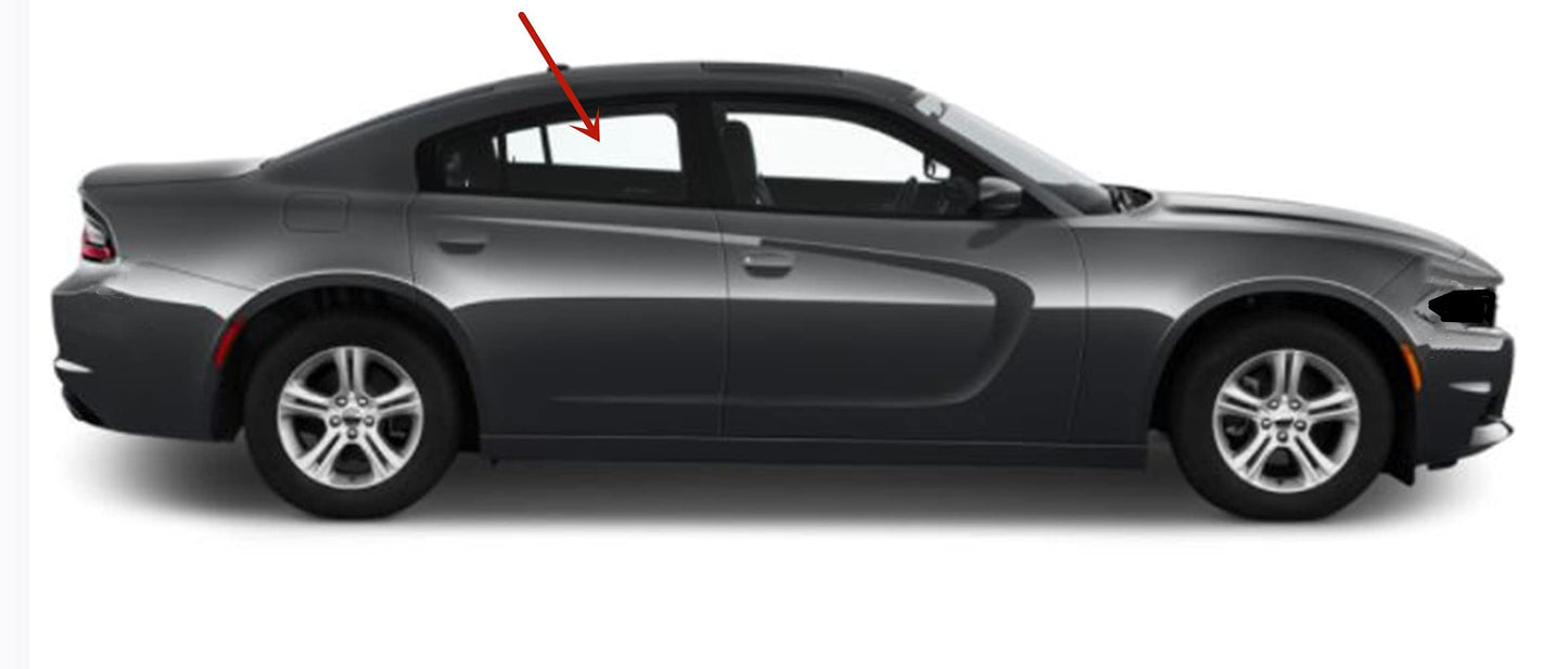 Passenger Right Side Rear Door Window Door Glass Compatible with Dodge Charger 2011-2023 Models