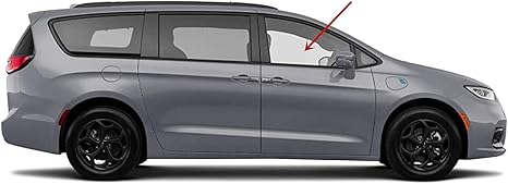 Tempered Passenger Right Side Front Door Window Door Glass Compatible with Chrysler Pacifica / Voyager 2017-2025 Models