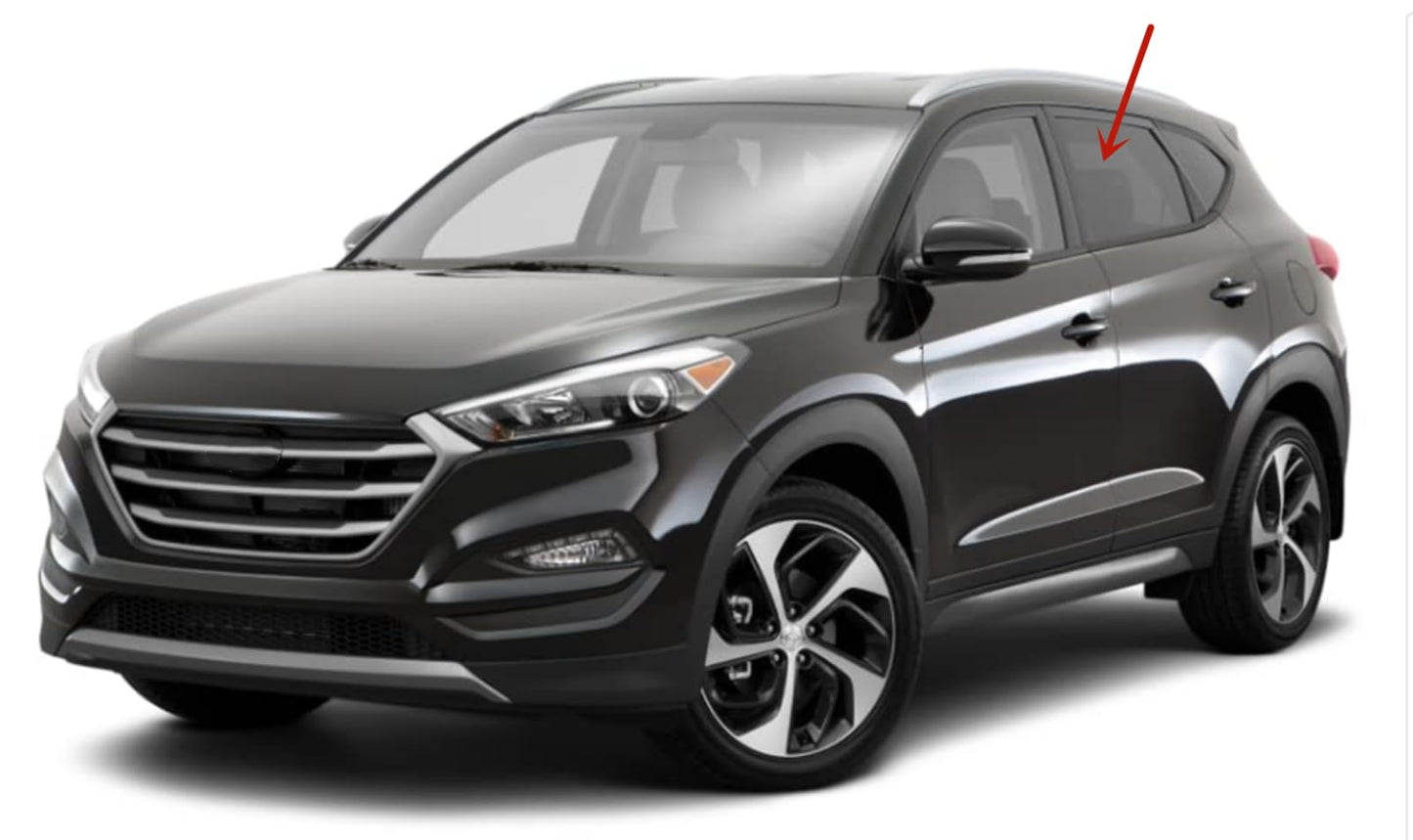 Driver Left Side Rear Door Window Door Glass Compatible with Hyundai Tucson 2016-2021 Models