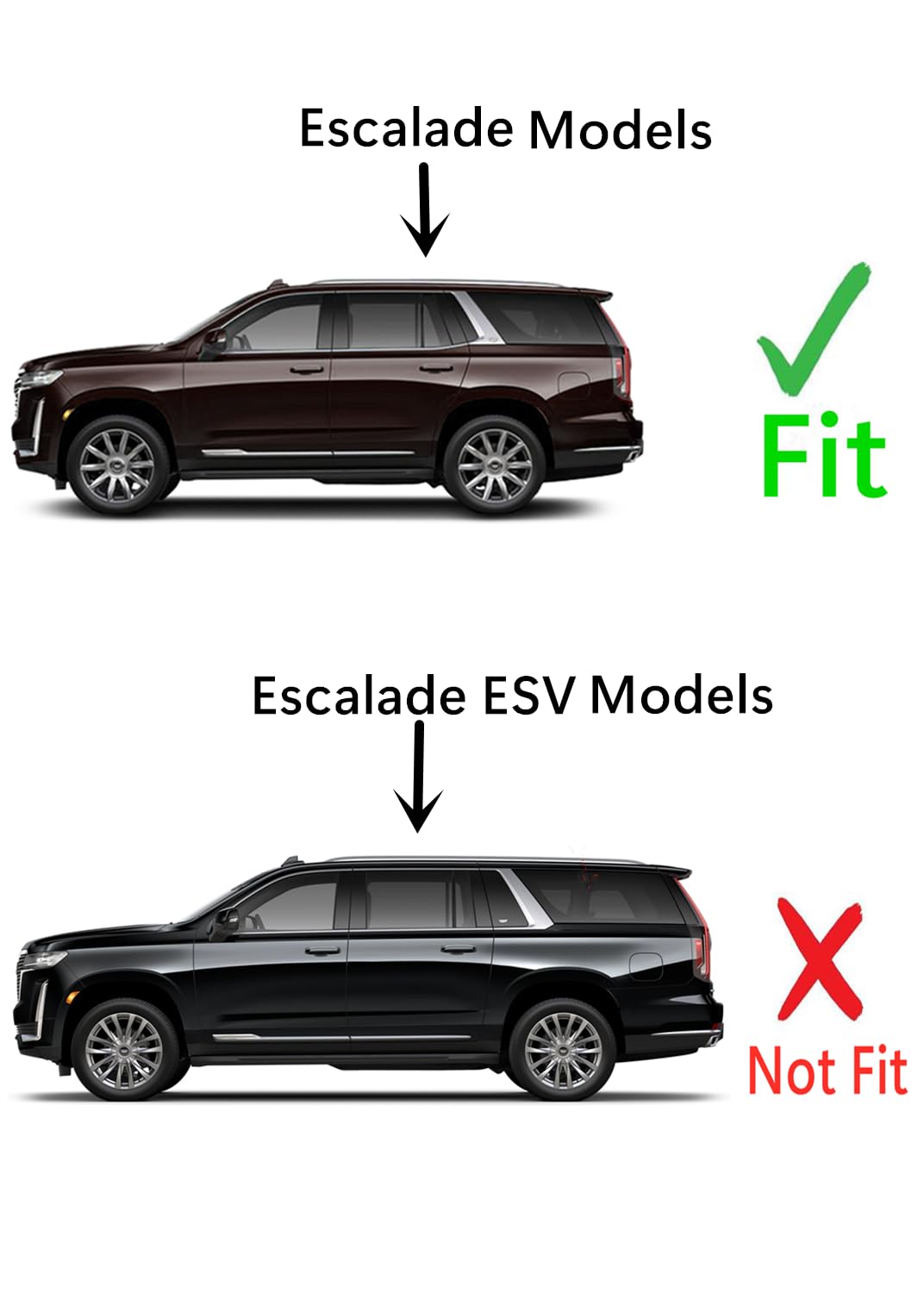 With Sensor Style Tempered Driver Left Side Quarter Window Quarter Glass Compatible with Cadillac Escalade 2021-2025 Models ( Not For Escalade ESV)
