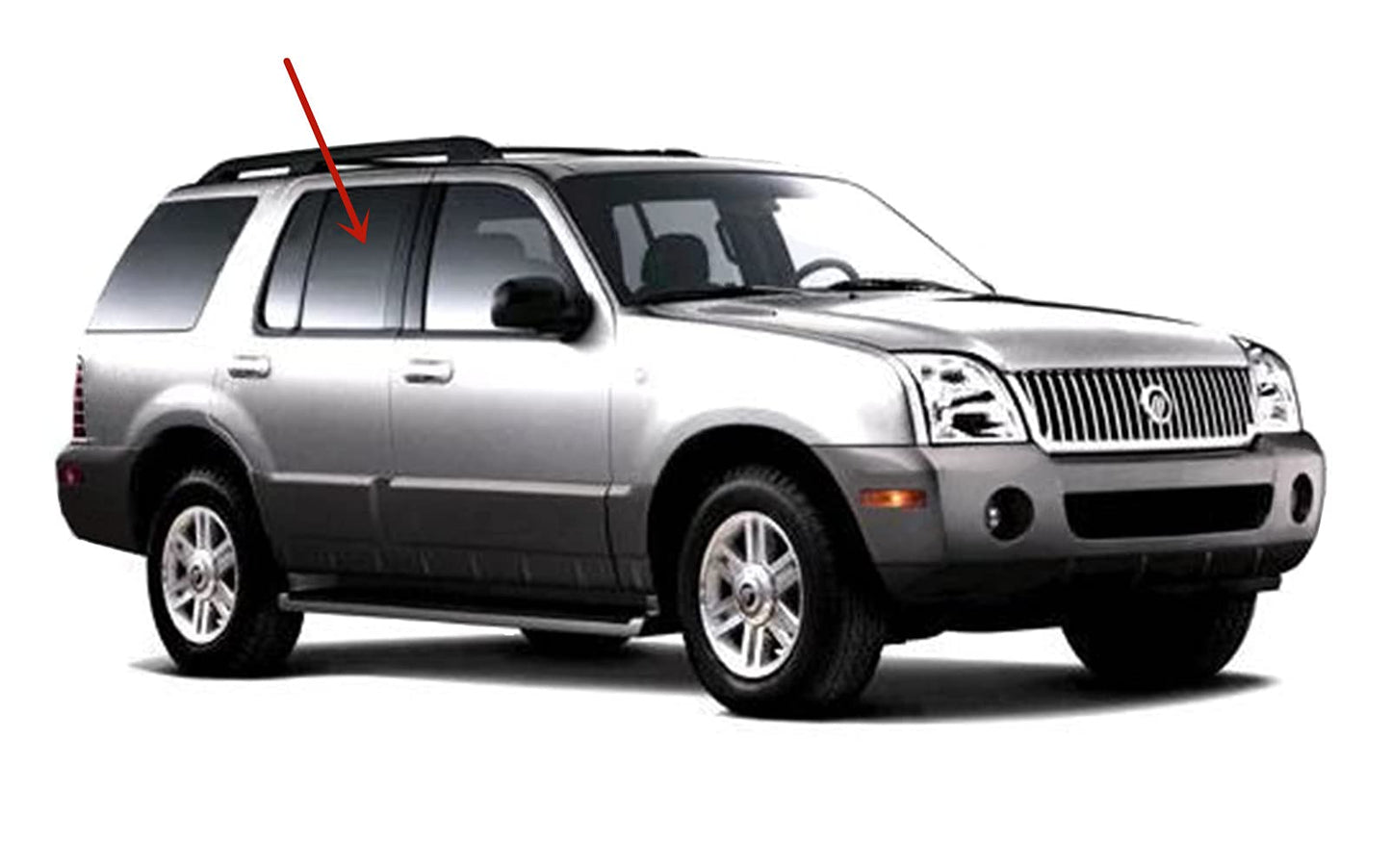 Passenger Right Side Rear Door Window Door Glass Compatible with Ford Explorer/Mercury Mountaineer 1991-1997 4 Door Models