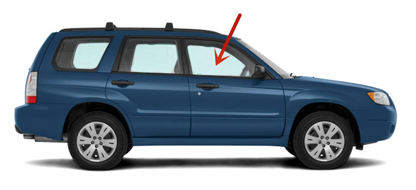 Passenger Right Side Front Door Window Door Glass Compatible with Subaru Forester 2003-2008 Models