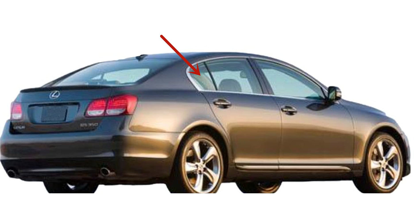 Passenger Right Side Rear Vent Window Vent Glass Compatible with Lexus GS300 / GS350 / GS430 / GS450 / GS460 2006-2012 Models