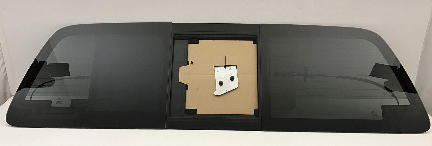 OE Heated Power Slider Back Window Glass Back Slider Compatible with Ford F250/F350/F450/F550/F650/F750 Pickup 2011-2016 Models