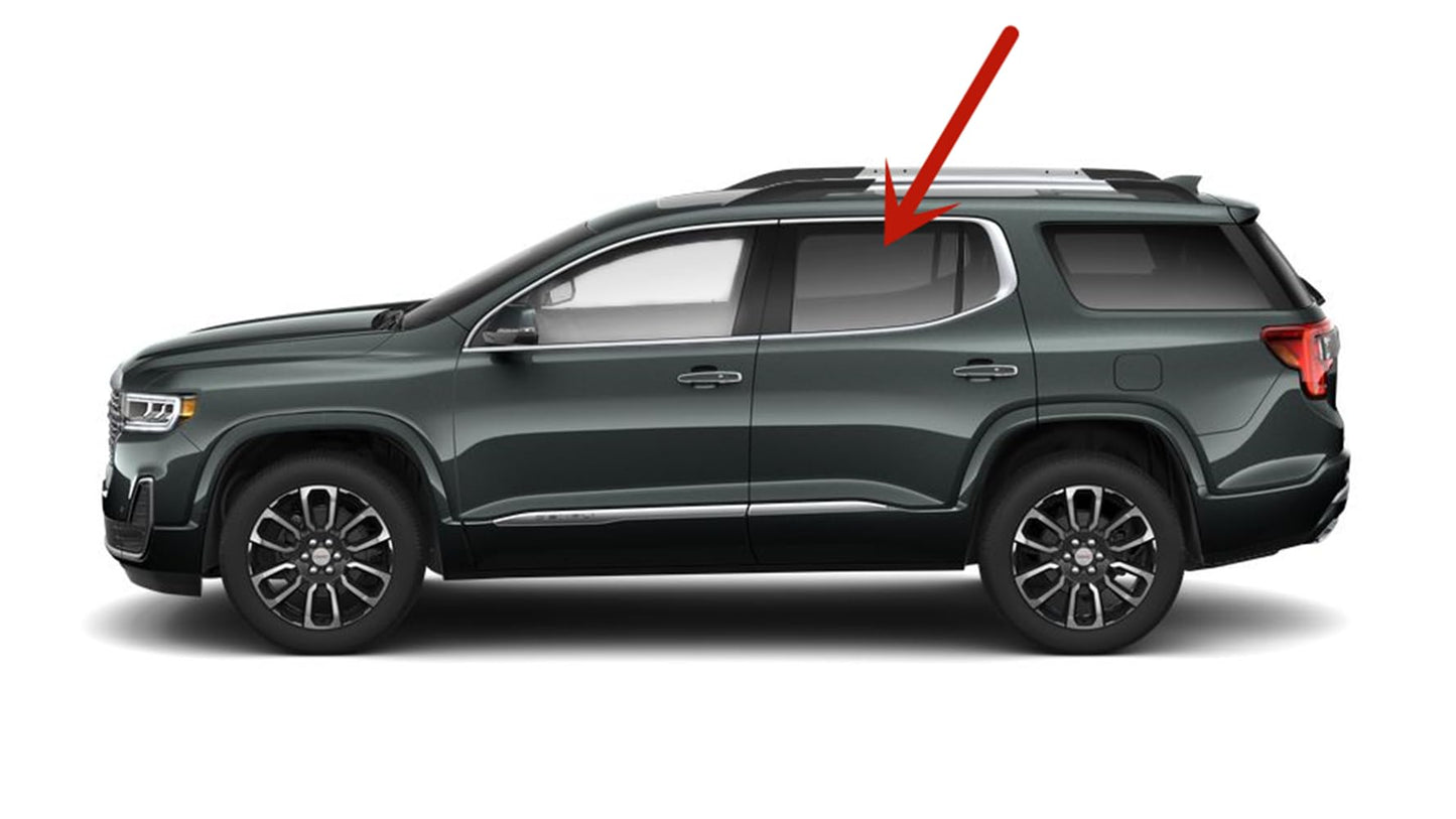 Driver Left Side Rear Door Window Door Glass Compatible with GMC Acadia 2017-2023 Models (not for Acadia Limited Model)