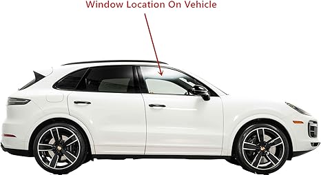 Tempered Passenger Right Side Front Door Window Glass Compatible with Porsche Cayenne SUV 2019-2024 Models (Not For Coupe)