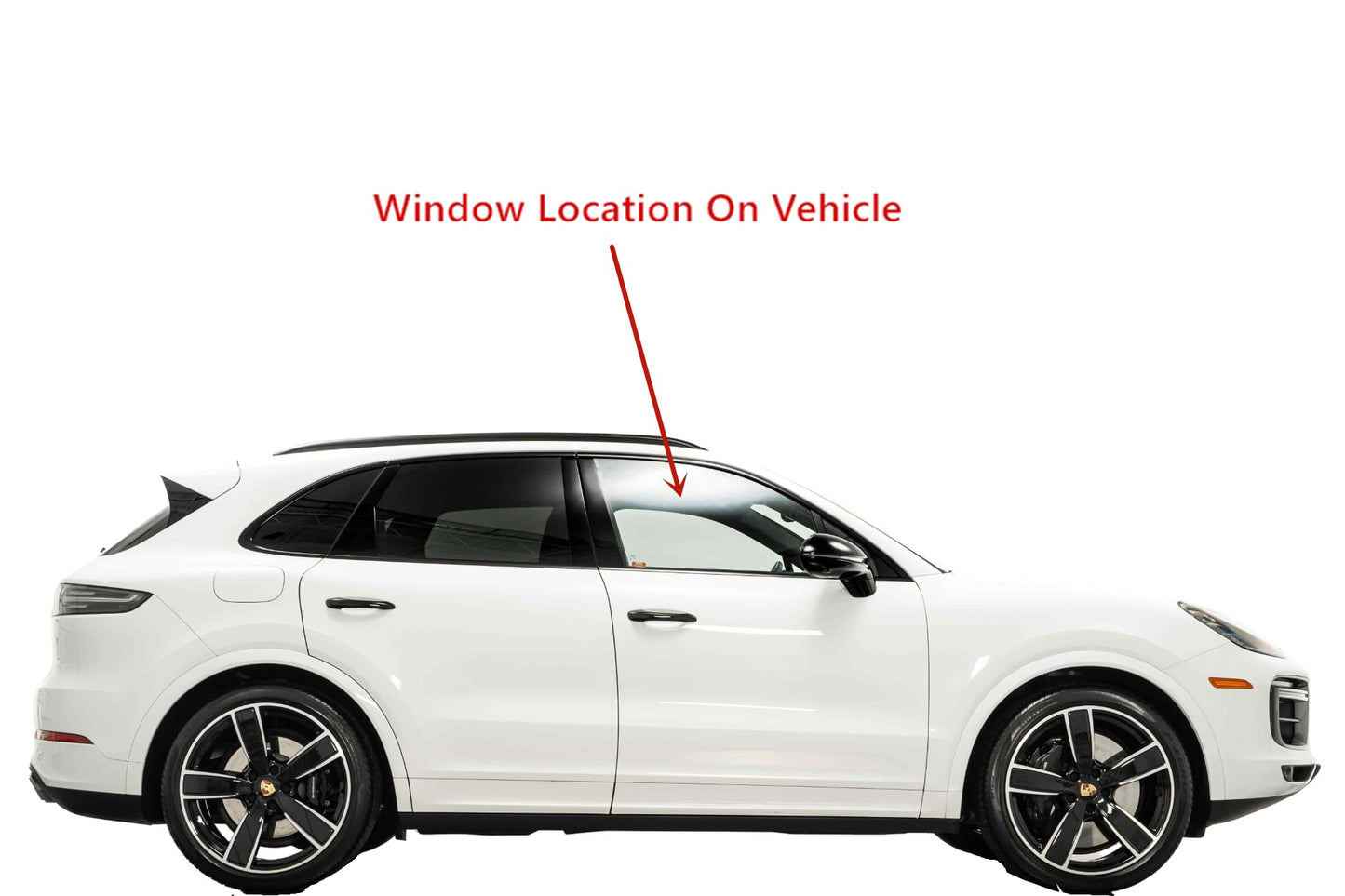 Laminated Passenger Right Side Front Door Window Door Glass Compatible with Porsche Cayenne SUV 2019-2024 Models (Not For Coupe)
