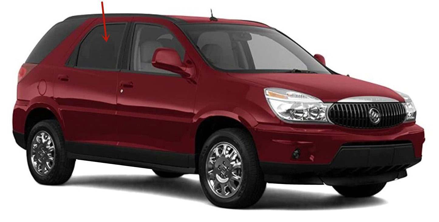Passenger Right Side Rear Door Window Door Glass Compatible with Buick Rendezvous 2002-2007 Models