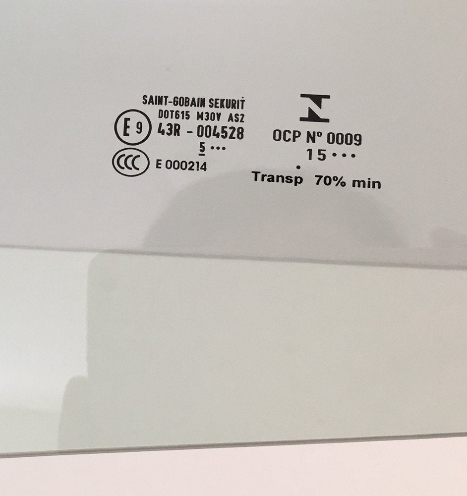 Driver Left Side Door Window Door Glass Compatible with Fiat 500 / 500C / 500e 2012-2019 Models